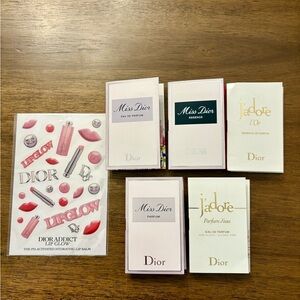 Dior Perfume and Lip Glow stickers set